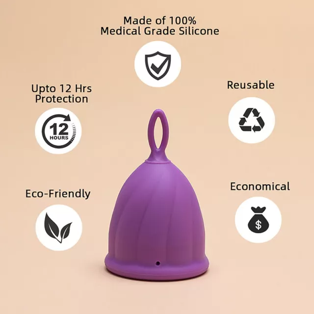 Menstrual Cup Anti-Lateral Soft Silicone Lady Period Hygiene Reusable C-il