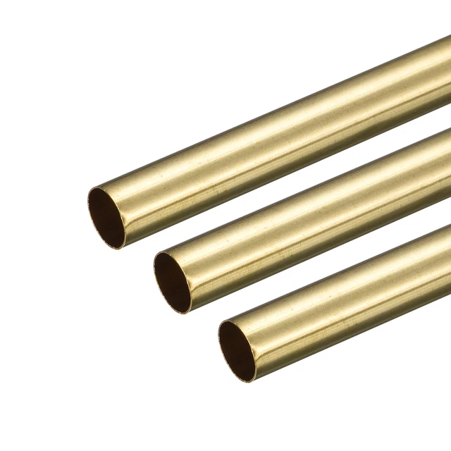 Tubo rotondo ottone 8 mm OD 0,2 mm spessore parete 250 mm lunghezza tubo 3 pz