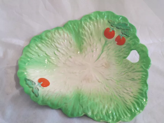 Vintage BESWICK WARE Lettuce Leaf & Tomato Serving Bowl / Dish No 212.