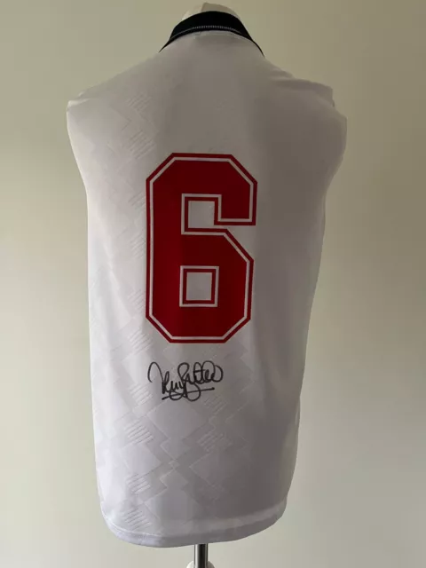 Signed TERRY BUTCHER Retro Shirt - England 1990 - PROOF/COA Private Signing
