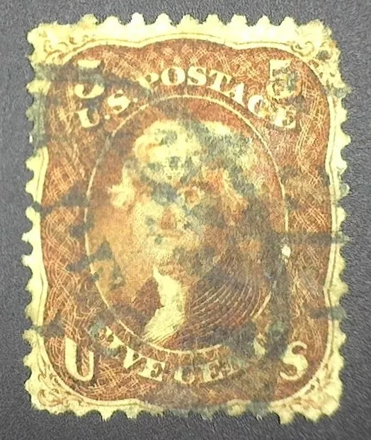 US Sc #76a- 1863 - 5c Jefferson - Used - Nice Stamp!!