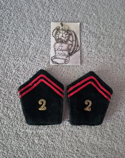 LOT INFANTERIE DE Marine paire pattes de col cannetille 3 crochets