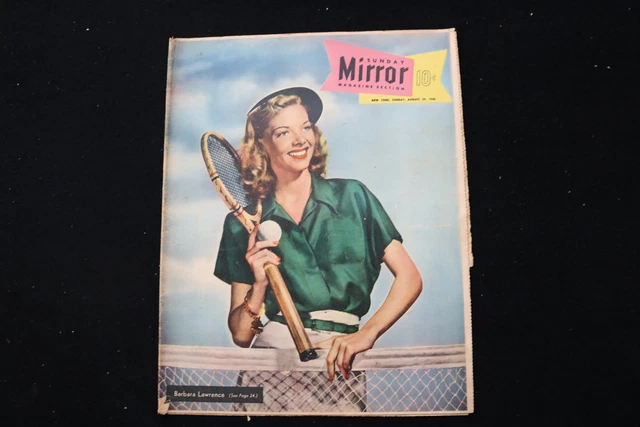 1948 August 29 Sunday Mirror Magazine Barbara Lawrence Cover E 