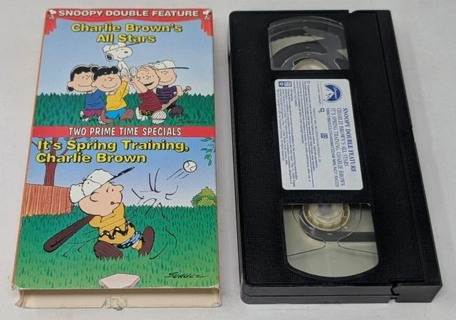 PEANUTS VHS CASSETTE Tape Double Charlie Brown’s All Stars It’s Spring ...