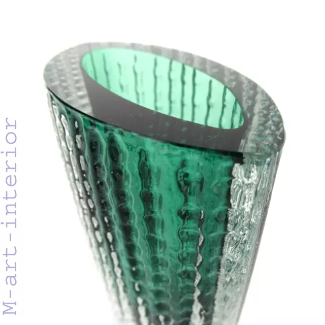 Ingrid Glas Vase, Textured Art Glass, Design Kurt Wokan IG 3073 signed 60s 70s🍀