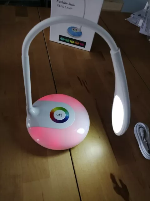 16 LED Desk Lamp With Multicoloured Base