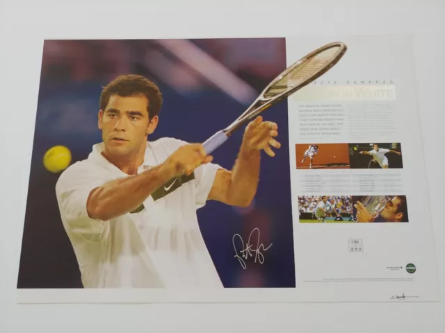 Pete Sampras  Merlin In White  Hand Signed Limited Edition Print