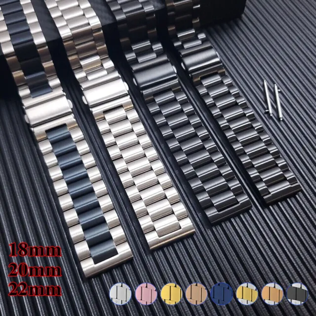 18/20/22mm Quick Fit Watch Metall Strap Premium Edelstahl Armband Ersatz Band DE