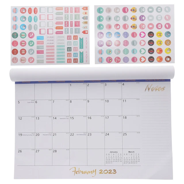 Calendario Da Parete 2026-2027 18 Mesi - Formato Grande (43x32,5 Cm), Carta Spessa, Blocchi Giornalieri Per Appunti - Per Ufficio E Casa