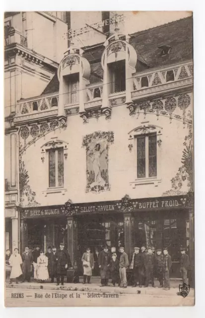 REIMS - Marne - CPA 51 - Théme Commerce - la Select Taverne rue de l'étape