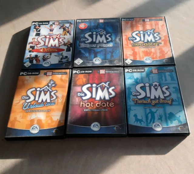 Die SIMS 1 Basisspiel + alle Erweiterungen und Hauptspiel Sammlung PC Sims