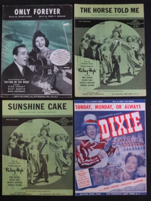 Vintage Sheet Music BING CROSBY SHOW TUNES Lot of 4