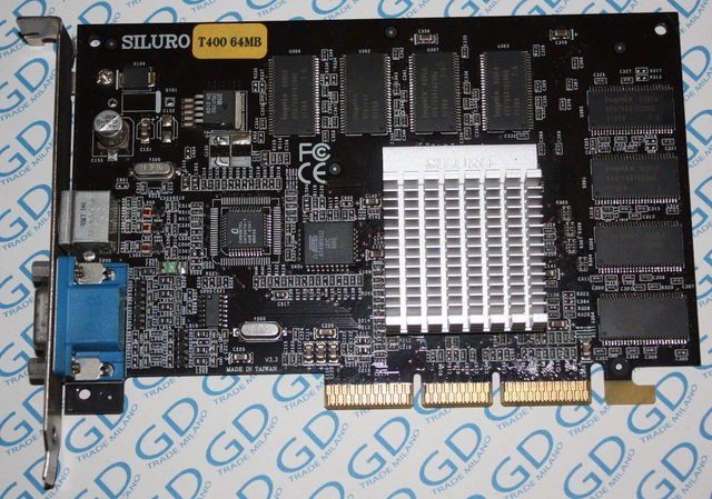 AGP CARD SILURO T400 64MB Nvidia Geforce 2 MX400 T400-TIL011383 VGA EUR ...