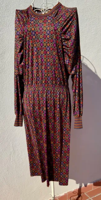 Ranotto - Vestito in Jesrsey di Seta 100% - Inizi Anni 80 Vintage