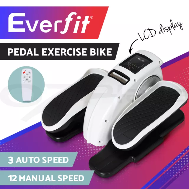 Everfit Pedal Exerciser Mini Exercise Bike Elliptical Cross Trainer 50W White