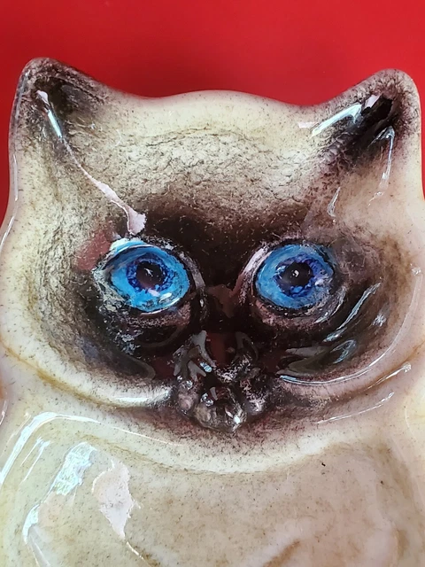 VINTAGE SIAMESE CAT Trinket Dish MADE IN ITALY
