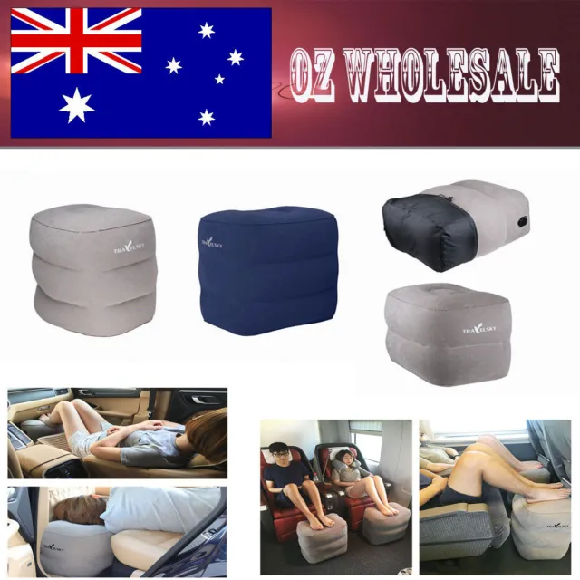 Car Air Plane Train Travel Inflatable Foot Rest Portable Pad Footrest Pillow Kid