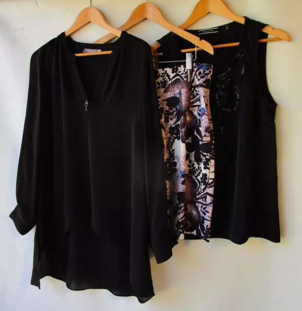 size 12 Bulk lot 3 items  women's clothing tops skirt mixed black blue