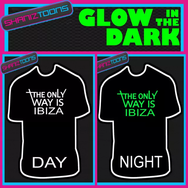 Ibiza Clubbing Holiday Hen Party Towie Essex Tshirt Glow In The Dark