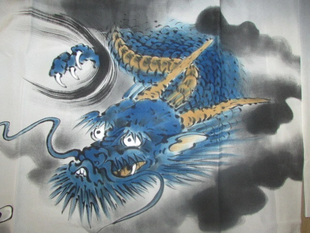 Japanese Kimono Vintage pure silk Dragon Long