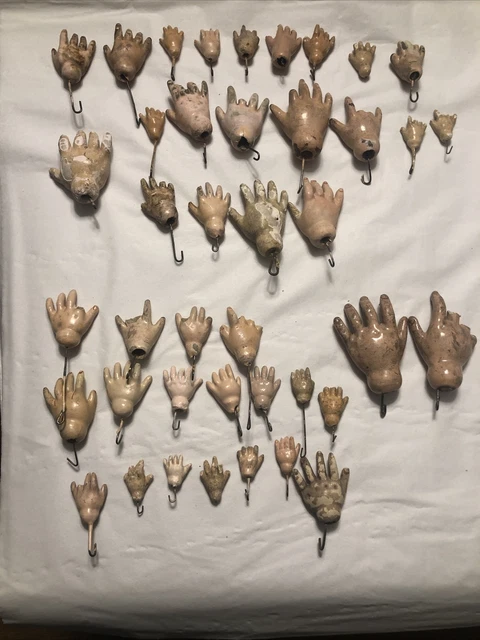 Antique Lot of GERMAN & FEW FRENCH BJ Doll Body Hands…. As Found