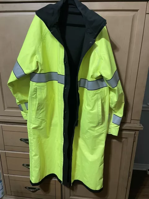 BLAUER REVERSIBLE RAIN JACKET COAT RAINCOAT GORE-TEX HI-VIS Large