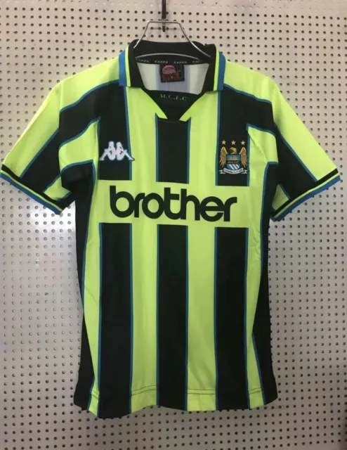 Manchester City 1998- 1999 Away  Retro Soccer Football Shirt Extra Large 3