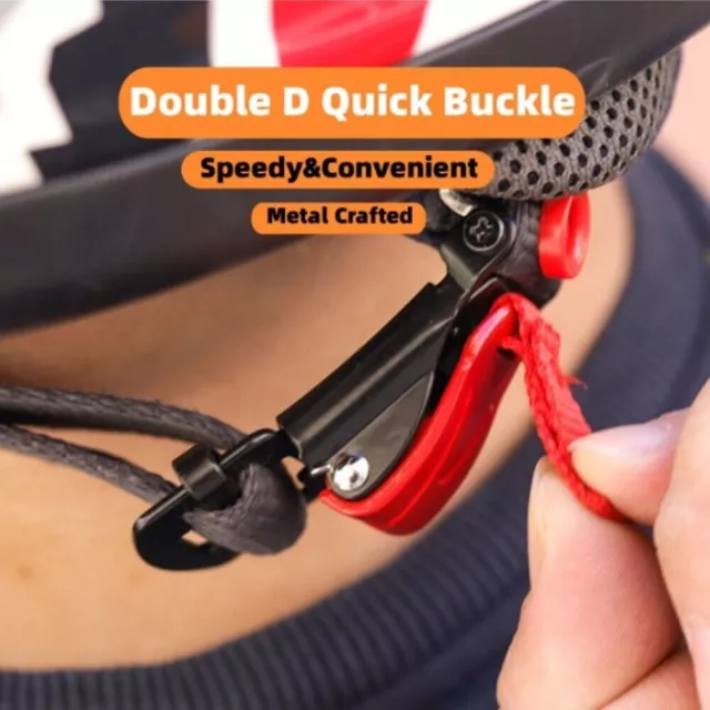 Motorcycle Helmet Quick Release Buckle Kit Ratcheted Metal Chin Strap Adapter