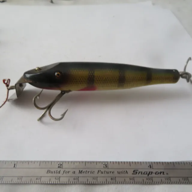 CREEK CHUB PIKIE Minnow old wood fishing lure glass eyes 4 1/2” Long $17.99  - PicClick