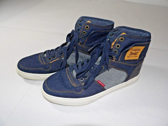 LEVIS MASON HI 501 518995UU32 Mens Denim Navy Reverse High Top Sneakers Shoes 8 60.00 PicClick
