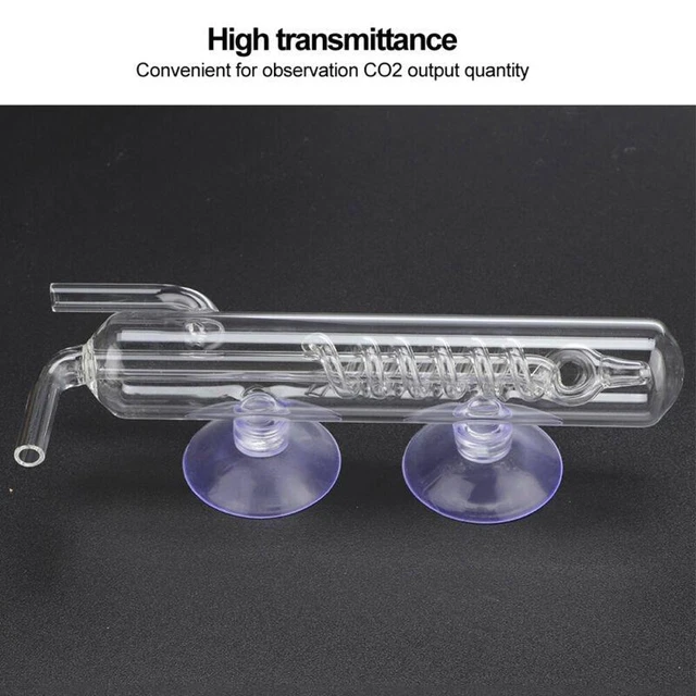 Crystal Glass Fish Tank Bubble Counter for CO2 Supply - High Transparency