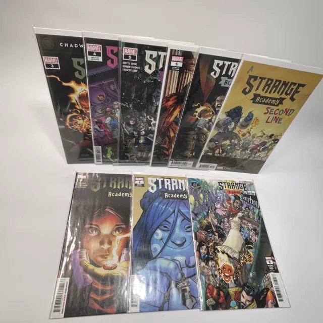 Strange Academy 3 4 5 5 7 7 8 8 8 Variant LOT OF 9X NM Marvel Comics 2020 1st ap