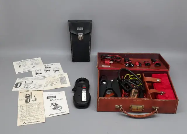 Vintage Amprobe RS-3 Clamp-on multimeter With Accessories and Carrying Case