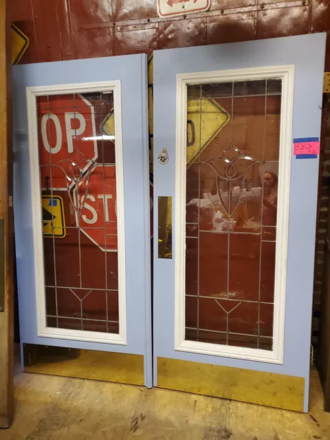 Vintage Beveled Glass Door Old Door Accent Door Pantry Door