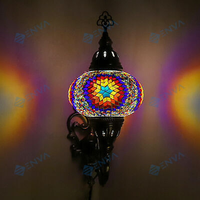 Applique murale turque Style marocain mosaïque multicolore lampe grand Globe