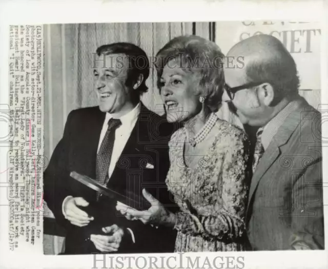 1972 Press Photo First Lady Pat Nixon & Actor Gene Kelly at Hollywood Benefit