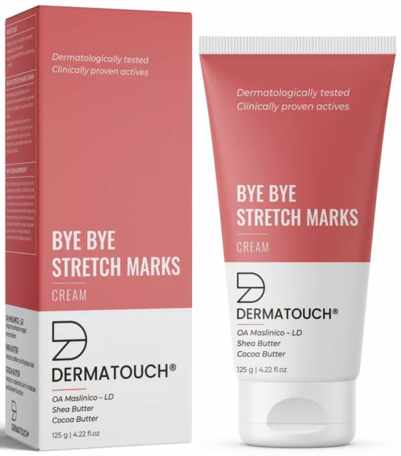 Dermatouch Bye Crème Vergetures avec Beurre Karité pour Tous Peau Types 125g