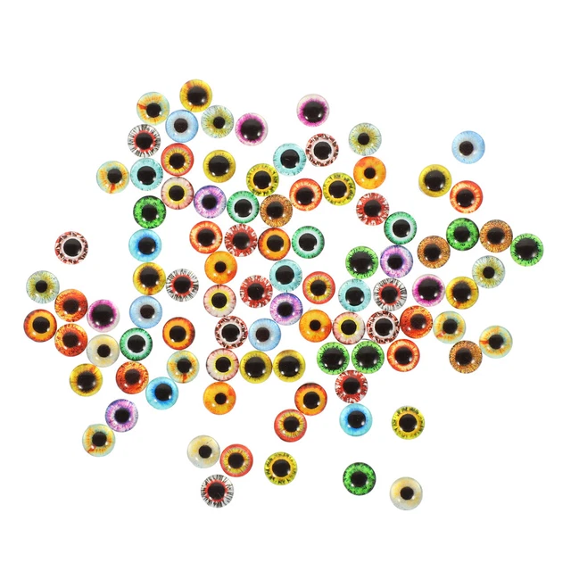 100 Pcs Glass Doll Eyes Artificial Eyes Colored Glass Glass Gems Eyeball