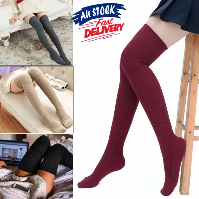 Over The Knee Long Girl Women Socks Thigh High Cotton Fashion Stockings Leggings