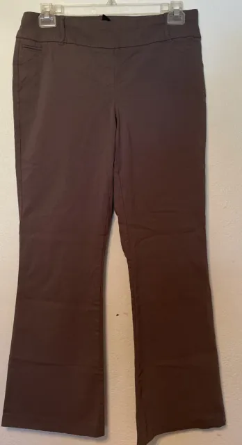 Style & Co. women's Stretchy Pull-On Flare-Leg Pants in Brown Clay Large