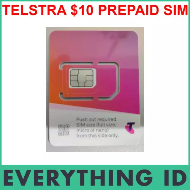 New Telstra Prepaid $10 Sim Card Starter Pack Kit 3G 4G Mobile Multi Fit Tri Sim