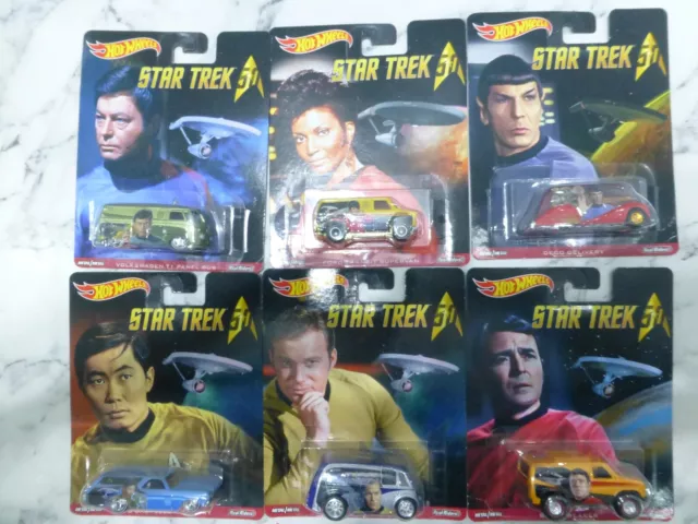 Hot Wheels Star Trek 50Th Anniversary Full Set