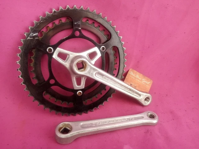 Pédalier Campagnolo Victory Vintage 170mm - Plateau Double 52/42, Axe Carré, Pour Vélo De Route Années 80