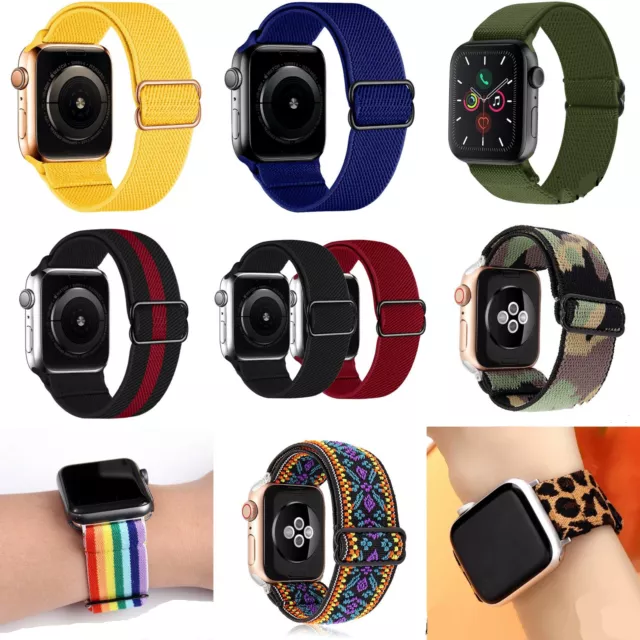 For Fitbit Versa 4 3/2/1/Lite/Sense Nylon Woven Fabric Elastics Watch Band Strap