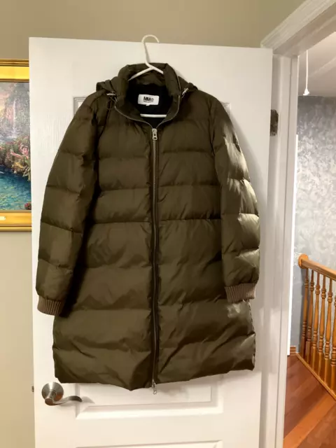 Maison Margiela MM6 Down Hooded Puffer Coat Size 42