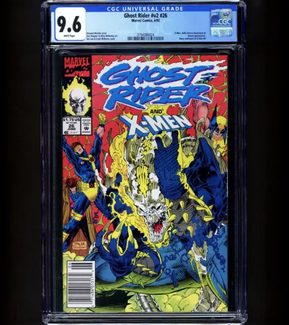 GHOST RIDER #26 CGC 9.6 1ST ASSASSIN Gambit Brother NEWSSTAND EDITION Jim Lee NM