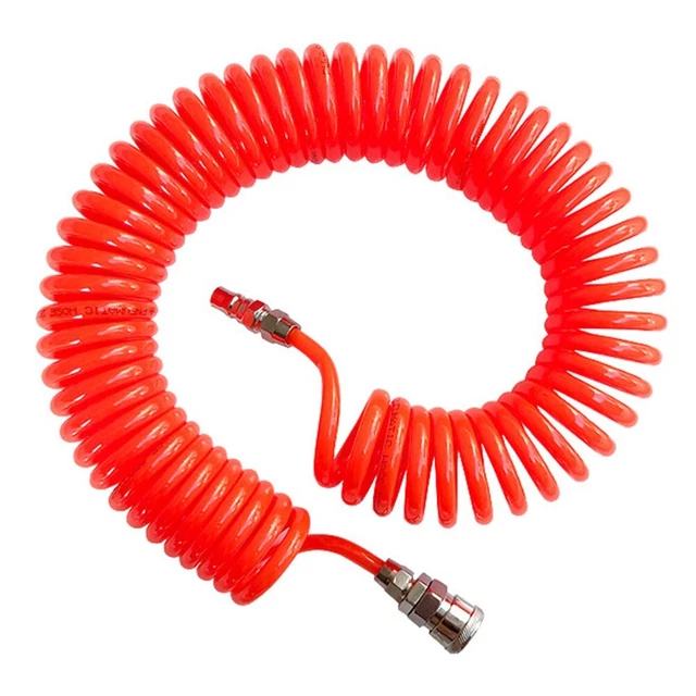 Robusto Tubo Compressore d'Aria 8x5mm Pneumatico PU Tubo Telescopico 3 metri Arancione