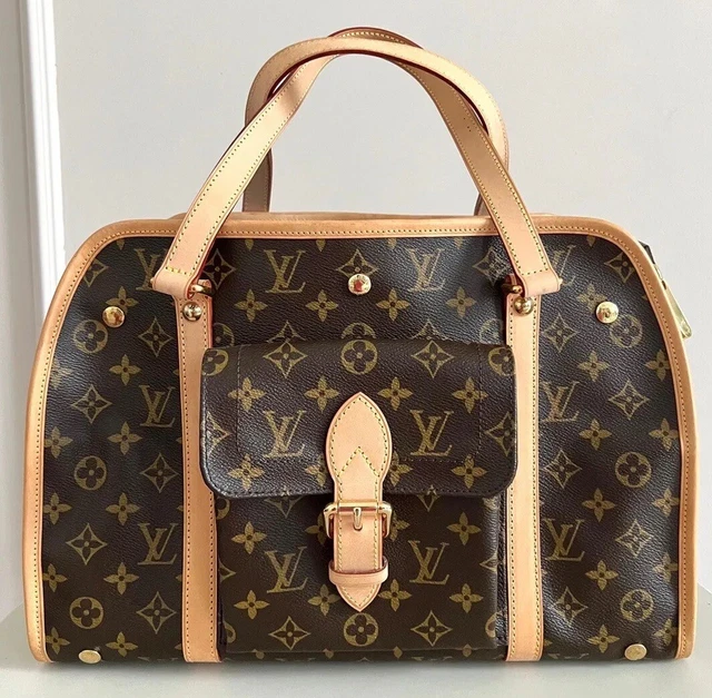 AUTHENTIC LOUIS VUITTON LV Sac Baxter GM Monogram Pet Carrier Tote Dog