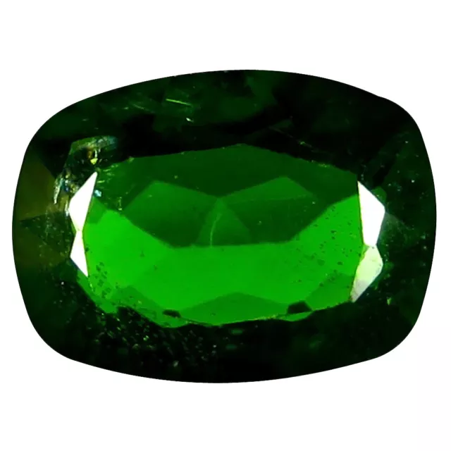 1.21 ct AAA+ Mesmerizing Cushion Shape (8 x 6 mm) Green Chrome Diopside Gemstone