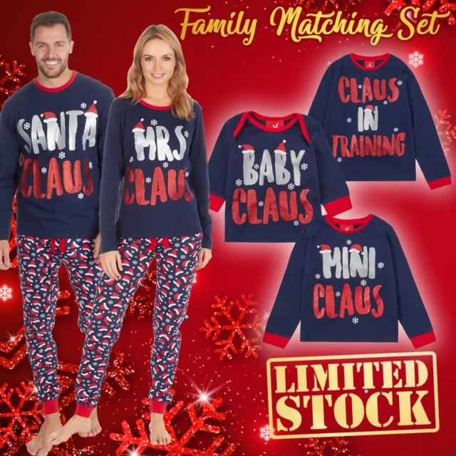 Christmas Family Matching Pyjamas Sleepwear PJs Set Festive Adult Kids Nightwear